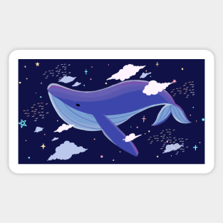 Flying Whale Star Sticker